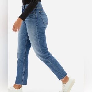Everlane the cheeky jean crop raw hem size 31